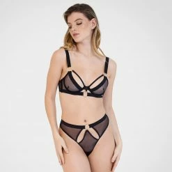 Bluebella Nola High-waist Thong Black Lingerie
