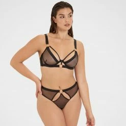 Bluebella Nola High-waist Thong Black Lingerie