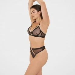 Bluebella Nola High-waist Thong Black Lingerie