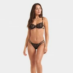 Bluebella Lana Thong Black Lingerie