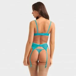 Bluebella Lingerie Marseille Suspender Peacock Blue 13 Bluebella Lingerie Marseille Suspender Peacock Blue