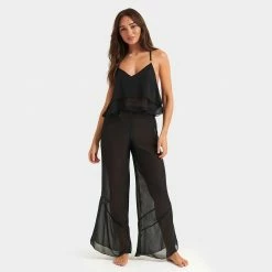 Bluebella Nightwear Minerva Cami And Trouser Set Black