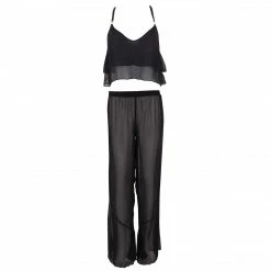 Bluebella Nightwear Minerva Cami And Trouser Set Black