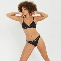 Bluebella Lulu Eco Bamboo Thong Black/White Lingerie