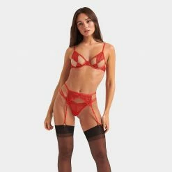 Bluebella Anaya Suspender Flame Scarlet Lingerie