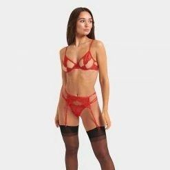 Bluebella Anaya Suspender Flame Scarlet Lingerie