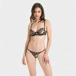 Bluebella Lingerie Adeline Bra Sheer/Black