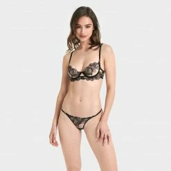 Bluebella Adeline Brief Sheer/Black