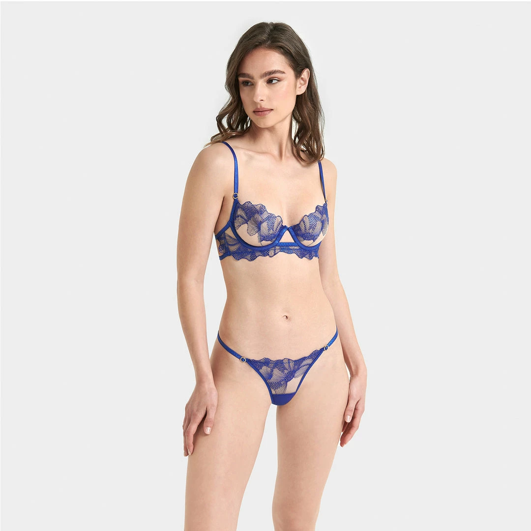 Bluebella Lingerie Adeline Bra Sheer/Surf The Web Blue 5 Bluebella Lingerie Adeline Bra Sheer/Surf The Web Blue