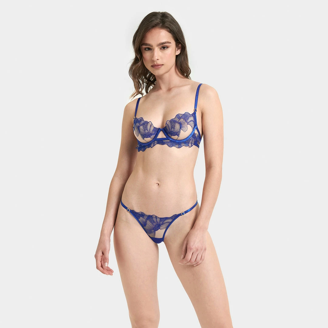 Bluebella Lingerie Adeline Bra Sheer/Surf The Web Blue 10 Bluebella Lingerie Adeline Bra Sheer/Surf The Web Blue