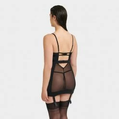 Bluebella Alanna Wired Longline Basque Black Lingerie