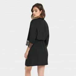 Bluebella Alanna Luxury Satin Kimono Black