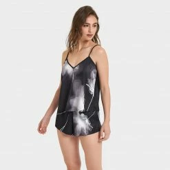 Bluebella Camille Cami And Short Set Black/White