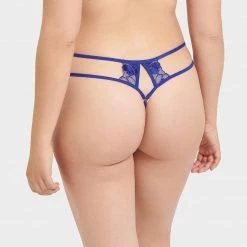 Bluebella Colette Thong Surf The Web Blue Lingerie