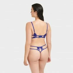 Bluebella Colette Thong Surf The Web Blue Lingerie