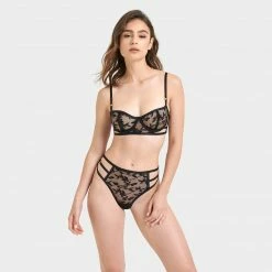 Bluebella Dana High-Waist Thong Black