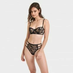 Bluebella Dana High-Waist Thong Black