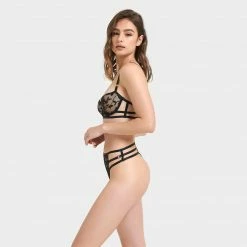 Bluebella Dana High-Waist Thong Black