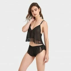 Bluebella Florence Crop Cami And Short Black Nightwear 20 Bluebella Florence Crop Cami And Short Black Nightwear