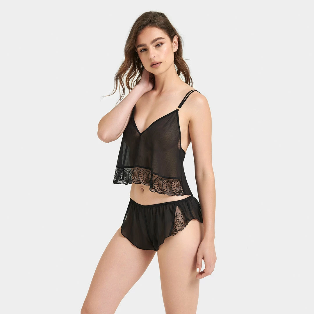 Bluebella Florence Crop Cami And Short Black Nightwear 9 Bluebella Florence Crop Cami And Short Black Nightwear