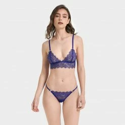 Bluebella Lingerie Grace Brief Surf The Web Blue
