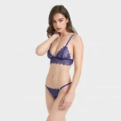 Bluebella Lingerie Grace Brief Surf The Web Blue