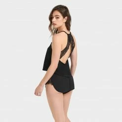 Bluebella Nightwear Layla Luxury Satin Cami And Short Set Black