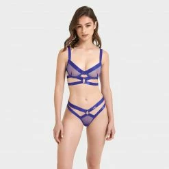 Bluebella Miriam ECO Thong Surf The Web Blue Lingerie