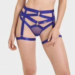 Bluebella Miriam Thigh Harness Surf The Web Blue