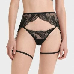 Bluebella Rafaela Thigh Harness Black Lingerie