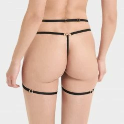 Bluebella Rafaela Thigh Harness Black Lingerie