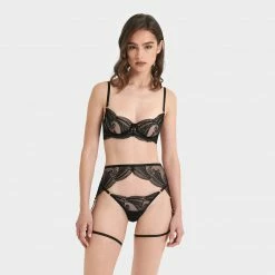 Bluebella Rafaela Thigh Harness Black Lingerie