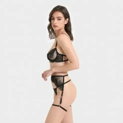 Bluebella Rafaela Thigh Harness Black Lingerie