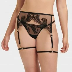 Bluebella Rafaela Thigh Harness Black Lingerie
