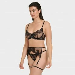 Bluebella Rafaela Thigh Harness Black Lingerie