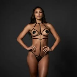 Bluebella Lingerie Valerian Harness Thong Black/Gold