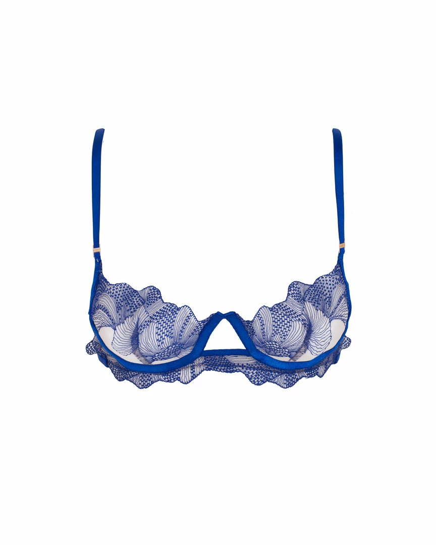 Bluebella Lingerie Adeline Bra Sheer/Surf The Web Blue 3 Bluebella Lingerie Adeline Bra Sheer/Surf The Web Blue