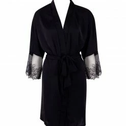 Bluebella Alanna Luxury Satin Kimono Black