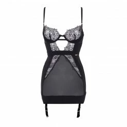 Bluebella Alanna Wired Longline Basque Black Lingerie