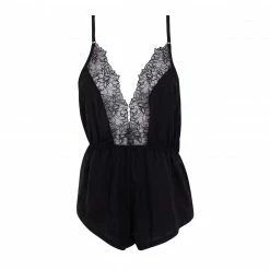 Bluebella Alanna Luxury Satin Teddy Black