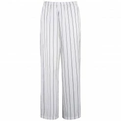 Bluebella Beau Luxury Satin Long Pyjama Set White/Black Nightwear