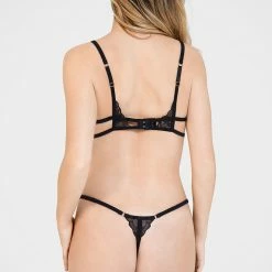 Bluebella Bra & Thong Set: Celeste Black