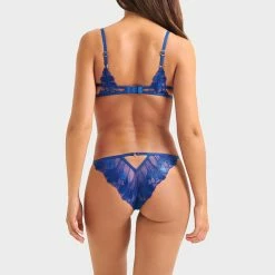Bluebella Bra & Brief Set: Colette Surf The Web Blue