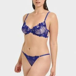 Bluebella Bra & Brief Set: Colette Surf The Web Blue