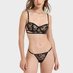 Bluebella Set: Dana Black Bra & Brief