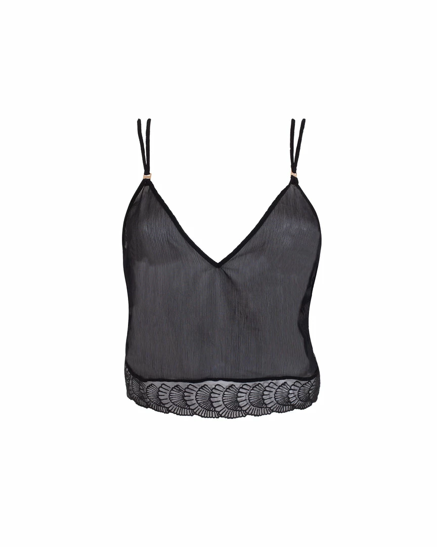 Bluebella Florence Crop Cami And Short Black Nightwear 5 Bluebella Florence Crop Cami And Short Black Nightwear