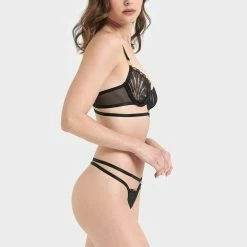 Bluebella Bra & Thong Set: Hallie Black 7 Bluebella Bra & Thong Set: Hallie Black