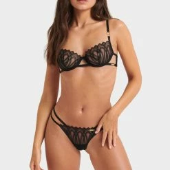 Bluebella Bra & Thong Set: Lana Black 9 Bluebella Bra & Thong Set: Lana Black