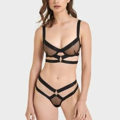 Bluebella Bra & Thong Set: Miriam ECO Black