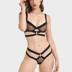 Bluebella Bra & Thong Set: Miriam ECO Black